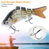 4Pcs 10cm/20g Bass Fishing Lure 6 Segment Multi Jointed Lifelike Fish Lures Sinking Wobbler