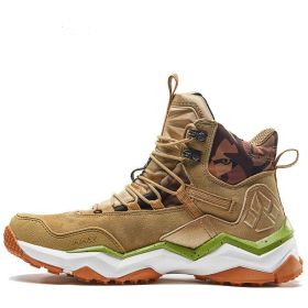 Hiking Shoes Waterproof Non-slip Mountain Climbing Shoes High Top (Option: Light Khaki-41)