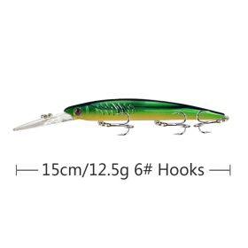 Floating Mino Long Tongue Plate Topmouth Culter Lure Mandarin Fish Army (Option: Color D-15cm)