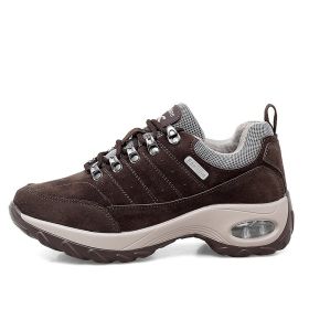 Sneakers Air Cushion Sole Casual Shoes (Option: Brown-36)