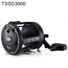 Trolling Fishing Reel Saltwater Right Hand Sea Bait Casting Fishing Reel Black (Option: TSSD3000 plastic wire cup)