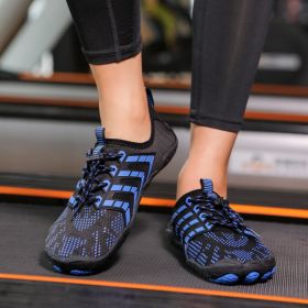 Men's And Women's Non-slip Five-finger Mountaineering Fitness Shoes (Option: D025 Sapphire Blue-43)