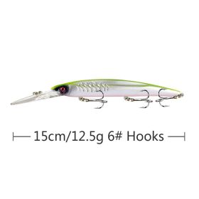 Floating Mino Long Tongue Plate Topmouth Culter Lure Mandarin Fish Army (Option: Color B-15cm)