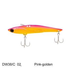 Long Throw Metal VIBDW38C Fake Bait (Option: 02Gold Pink-105mm35g)