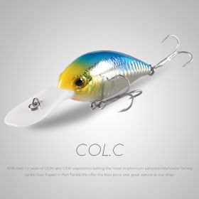 Bionic Plastic Lure 65mm Diving Lure (Option: C)