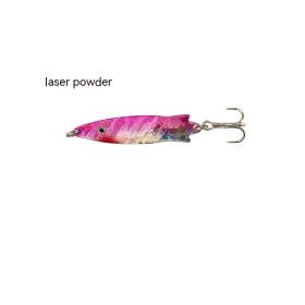 Curved Surface Lure Sequins White Stripes Lure Of Fishing Gear (Option: Laser Powder-7g 58mm)