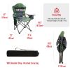 Camping Chair With Armrest, Side Pouch & Cooler, Oversized Padded Backpacking Chair With Cup Holder & Storage Bag, Outdoor Portable Hiking & Lawn Chai