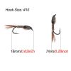 5-30Pcs Black Back Rabbit Ear Wire Nymph Flies Trout Fly Fishing Lures 10# For Freshwater Saltwater